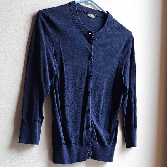 J. Crew Sweaters - J. Crew Navy Button Down Cardigan Size Small